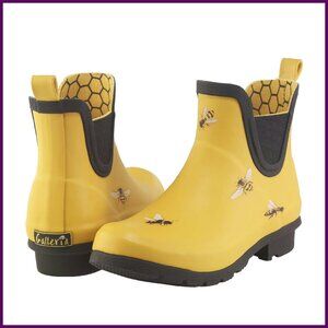 Waterproof Chelsea Rain Boots with Pull Tab, Removable Insole, 5.25" Shaft